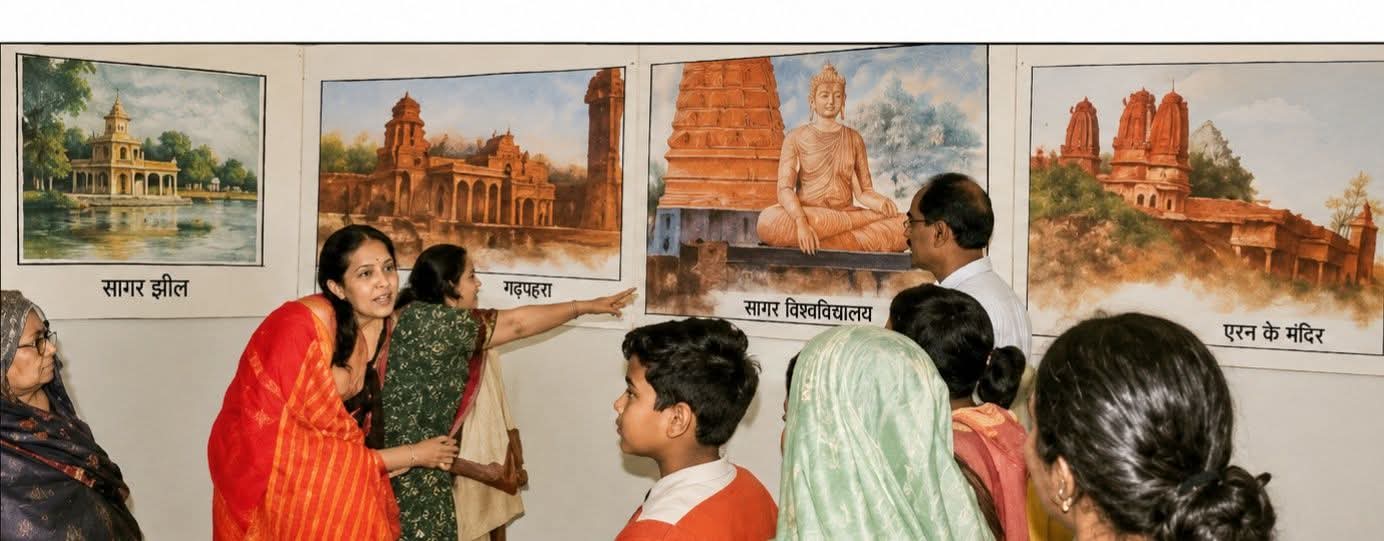 रंगों में सजी श्रद्धा: ‘अमृत सुधा कला महोत्सव’ में पुष्पा पांड्या की चित्र प्रदर्शनी बनी आकर्षण का केंद्र, मुनि पुंगव सुधा सागर महाराज ने सराहा अद्भुत सृजन